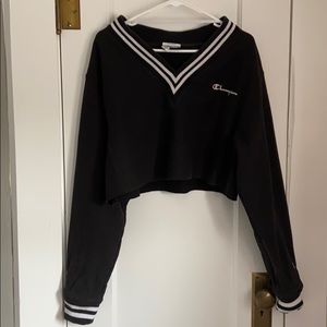 V neck, cropped, Champion sweater